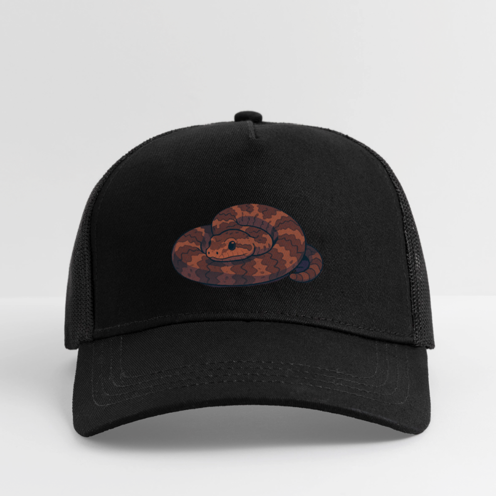 'Ridge-nosed Rattlesnake | Spotlight' Eco Trucker Cap - black/black