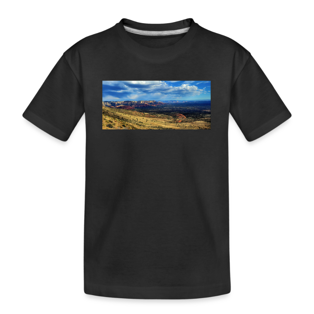 Verde Valley Views | Kids Organic T-Shirt - Black - black
