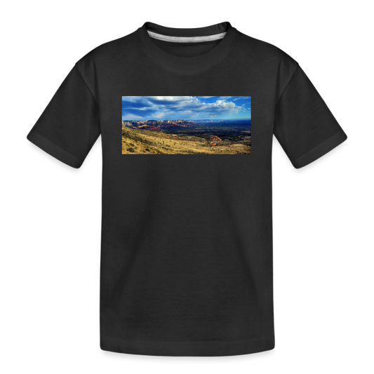 Verde Valley Views | Kids Organic T-Shirt - Black - black