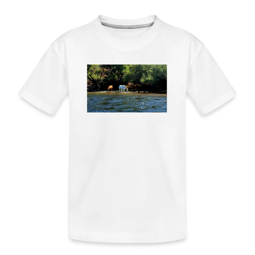 Salt River Horses | Kids Organic T-Shirt - White - white