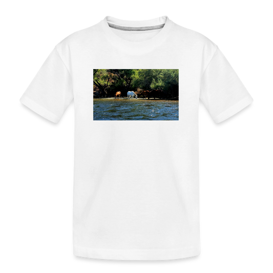 Salt River Horses | Kids Organic T-Shirt - White - white