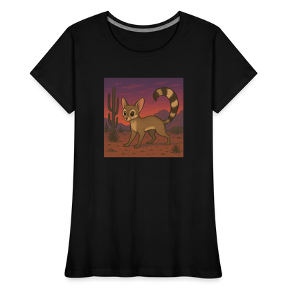 Ringtail Landscape | Women's Organic T-Shirt - Black - black