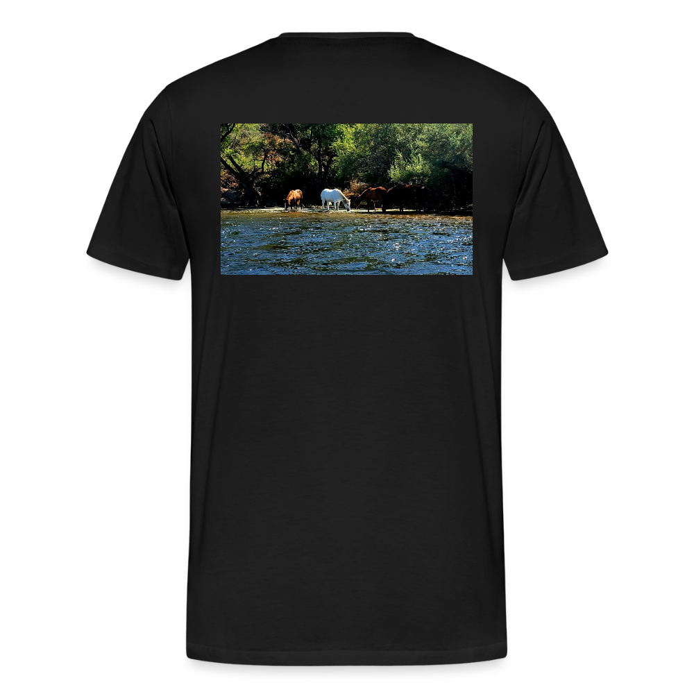 Salt River Horses | Men's Organic Classic T-Shirt - Black - black