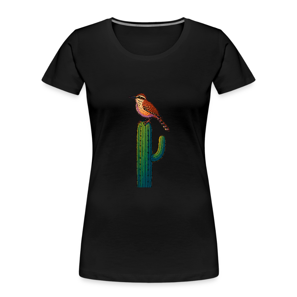 Cactus Wren Spotlight | Women's Organic T-Shirt - Black - black