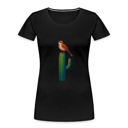 Cactus Wren Spotlight | Women's Organic T-Shirt - Black - black