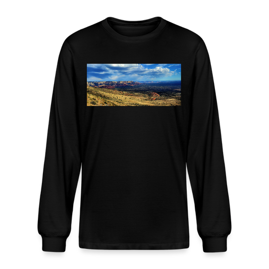 Verde Valley Views | Men's Organic Long Sleeve T-Shirt - Black - black