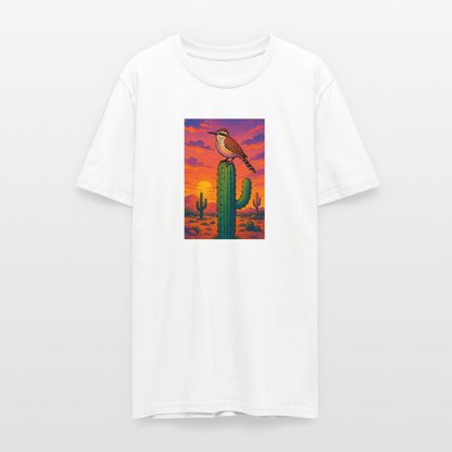 Cactus Wren Landscape | Men's Organic T-Shirt - White - white
