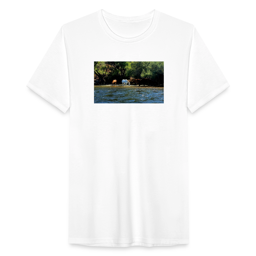 Salt River Horses | Men’s Tri-Blend T-Shirt - White - white