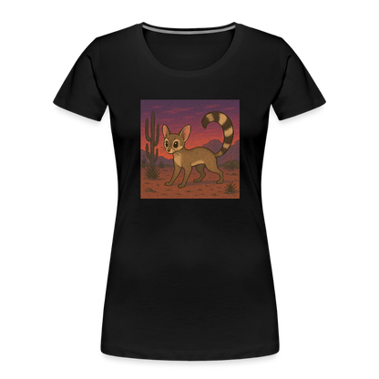 Ringtail Landscape | Women's Organic T-Shirt - Black - black