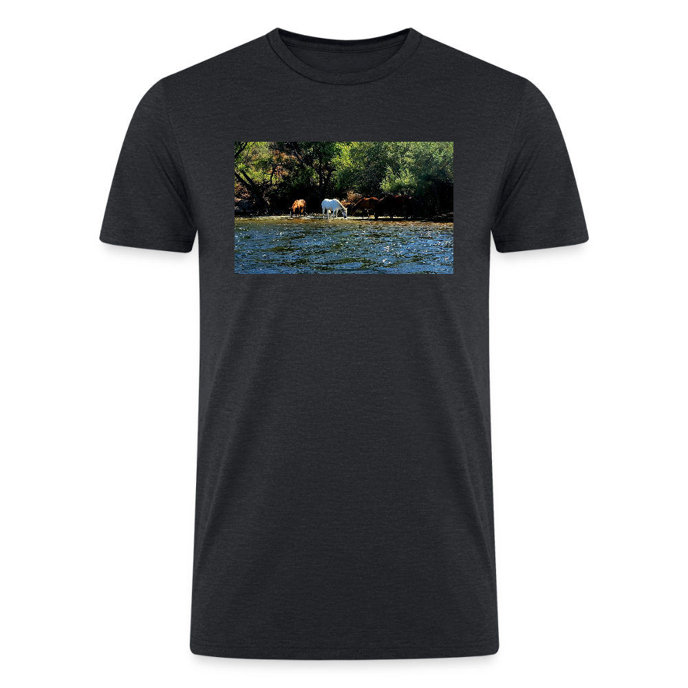 Salt River Horses | Men’s Tri-Blend T-Shirt - Black - heather black