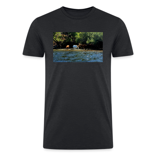 Salt River Horses | Men’s Tri-Blend T-Shirt - Black - heather black