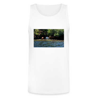 Salt River Horses | Men's Tri-Blend Tank - White - white