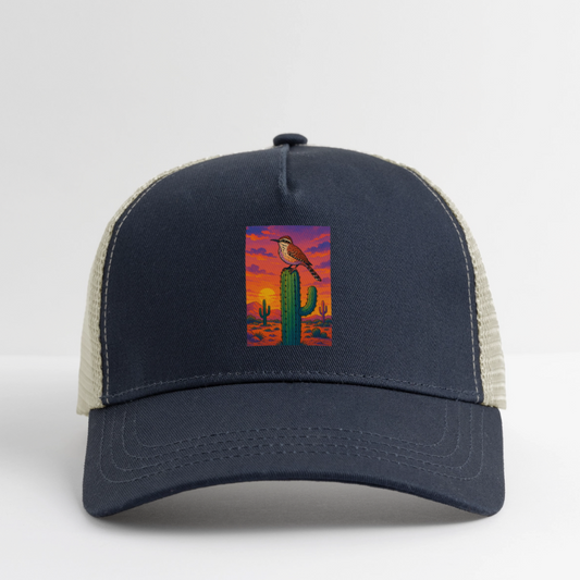Cactus Wren Landscape | Eco Trucker Hat - pacific/oyster