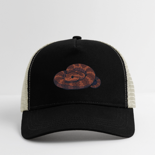 'Ridge-nosed Rattlesnake | Spotlight' Eco Trucker Cap - black/oyster
