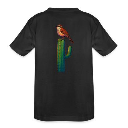Cactus Wren Spotlight | Kids Organic Classic T-Shirt - Black - black