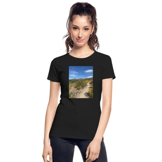 Lost Dog Trail | Women's Organic T-Shirt - Black - black