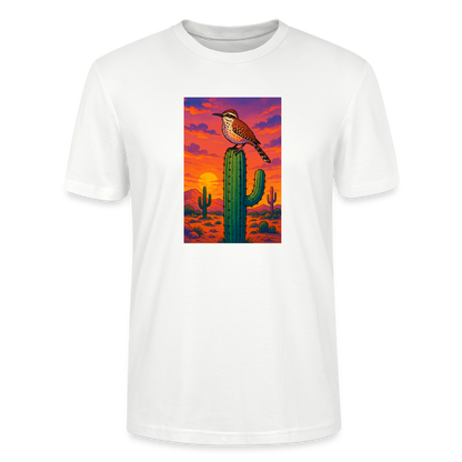Cactus Wren Landscape | Men's Organic T-Shirt - White - white