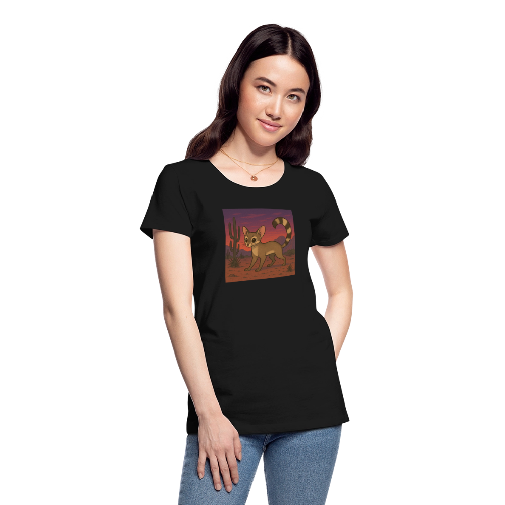 Ringtail Landscape | Women's Organic T-Shirt - Black - black