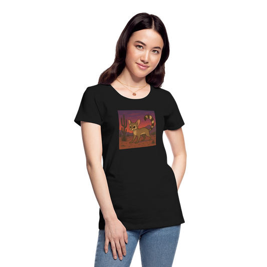 Ringtail Landscape | Women's Organic T-Shirt - Black - black