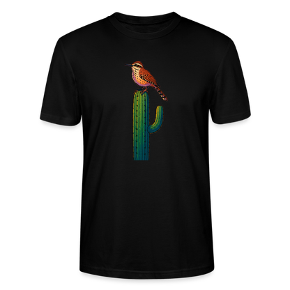 Cactus Wren Spotlight | Men's Organic T-Shirt - Black - black
