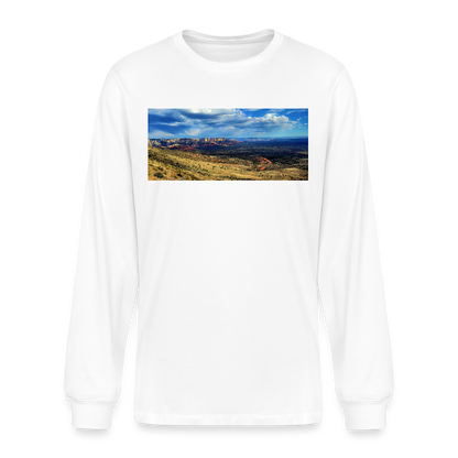 Verde Valley Views | Men's Organic Long Sleeve T-Shirt - White - white
