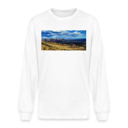 Verde Valley Views | Men's Organic Long Sleeve T-Shirt - White - white