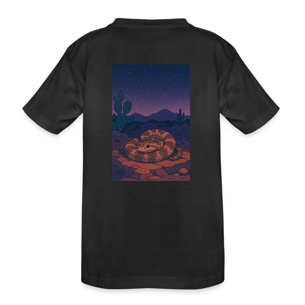 Ridge-nosed Rattlesnake Landscape | Kids Organic Classic T-Shirt - Black - black