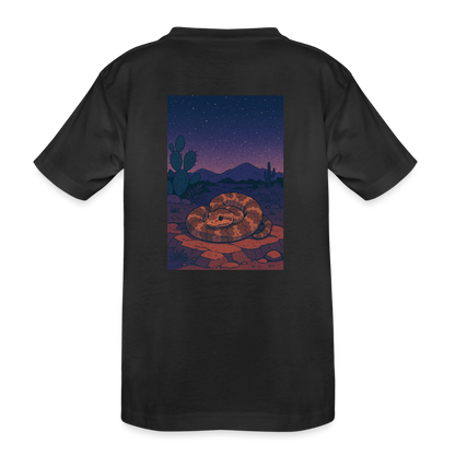 Ridge-nosed Rattlesnake Landscape | Kids Organic Classic T-Shirt - Black - black
