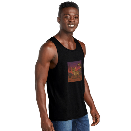 Ringtail Landscape | Men's Tri-Blend Tank - Black - black