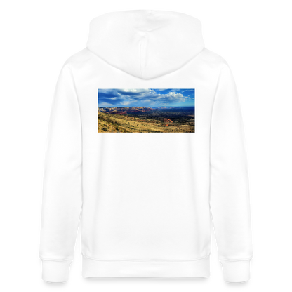 Verde Valley Views | Organic Zip Hoodie - White - white