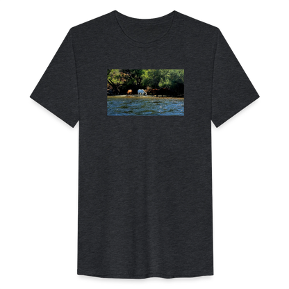 Salt River Horses | Men’s Tri-Blend T-Shirt - Black - heather black