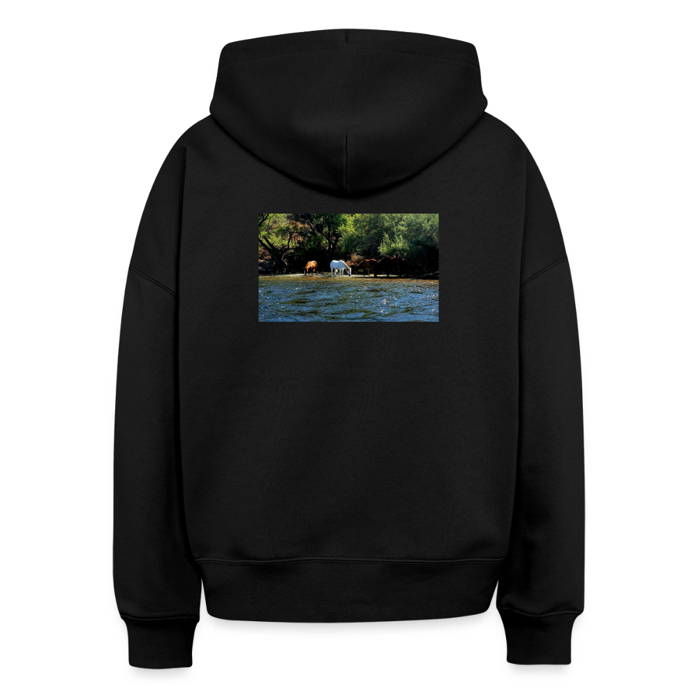Salt River Horses | Women's Organic Classic Hoodie - Black - black