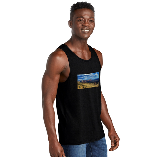 Verde Valley Views | Men's Tri-Blend Tank - Black - black