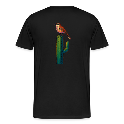 Cactus Wren Spotlight | Men's Organic Classic T-Shirt - Black - black