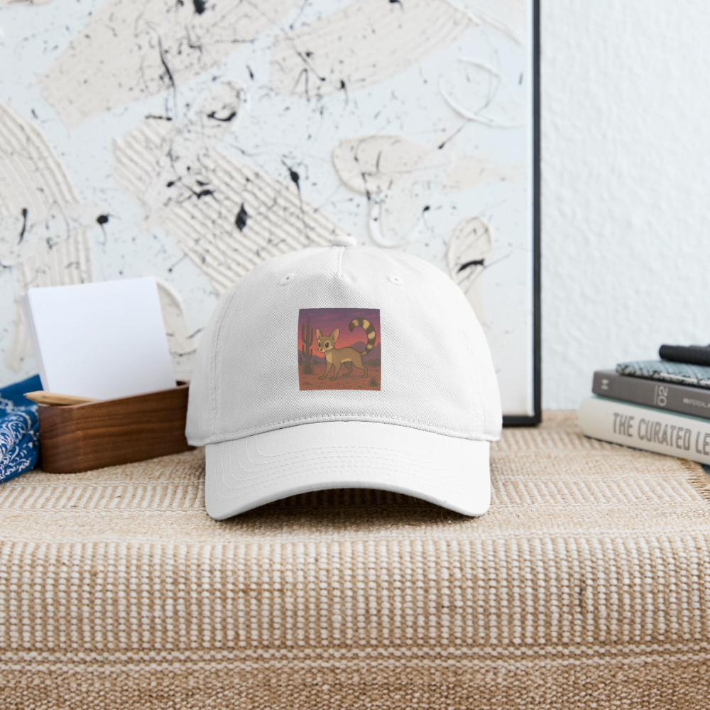 Ringtail Landscape | Organic Baseball Hat - White - white