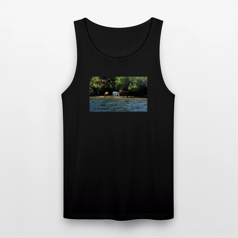 Salt River Horses | Men's Tri-Blend Tank - Black - black