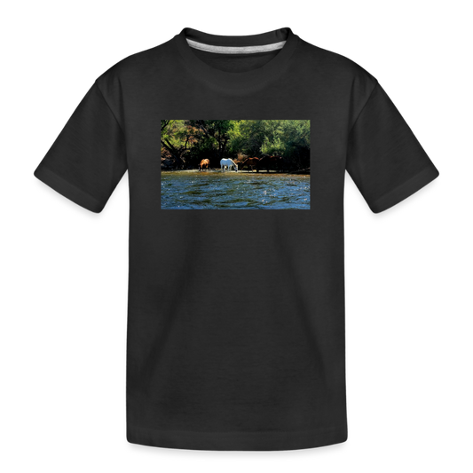 Salt River Horses | Kids Organic T-Shirt - Black - black