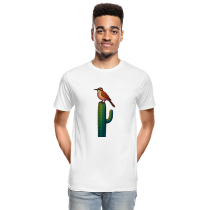 Cactus Wren Spotlight | Men's Organic T-Shirt -White - white