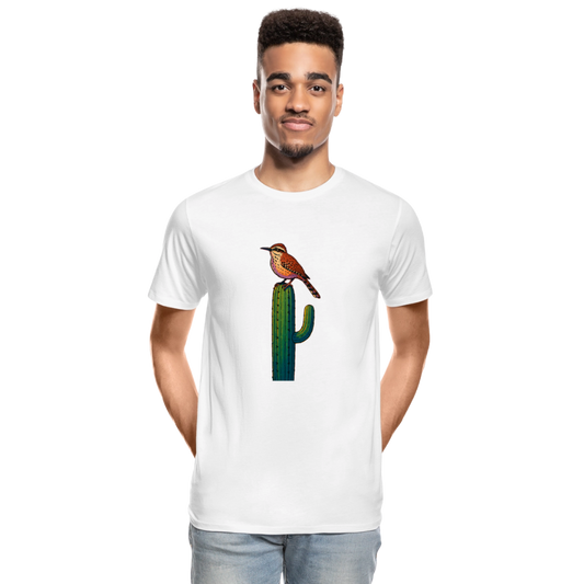 Cactus Wren Spotlight | Men's Organic T-Shirt -White - white