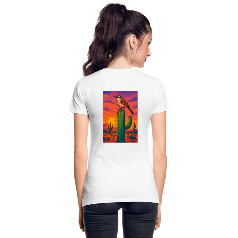 Cactus Wren Landscape | Women's Organic Classic T-Shirt - White - white