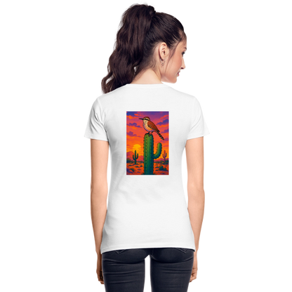 Cactus Wren Landscape | Women's Organic Classic T-Shirt - White - white