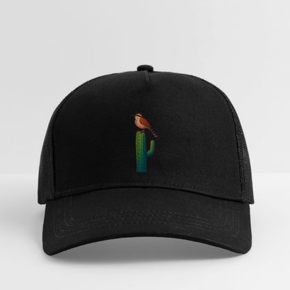 Cactus Wren Spotlight | Eco Trucker Hat - black/black