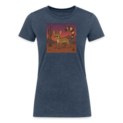 Ringtail Landscape | Women's Tri-Blend T-Shirt - Navy - heather navy