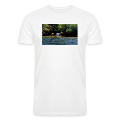 Salt River Horses | Men’s Tri-Blend T-Shirt - White - white