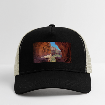 Sedona Vortex | Eco Trucker Hat - black/oyster