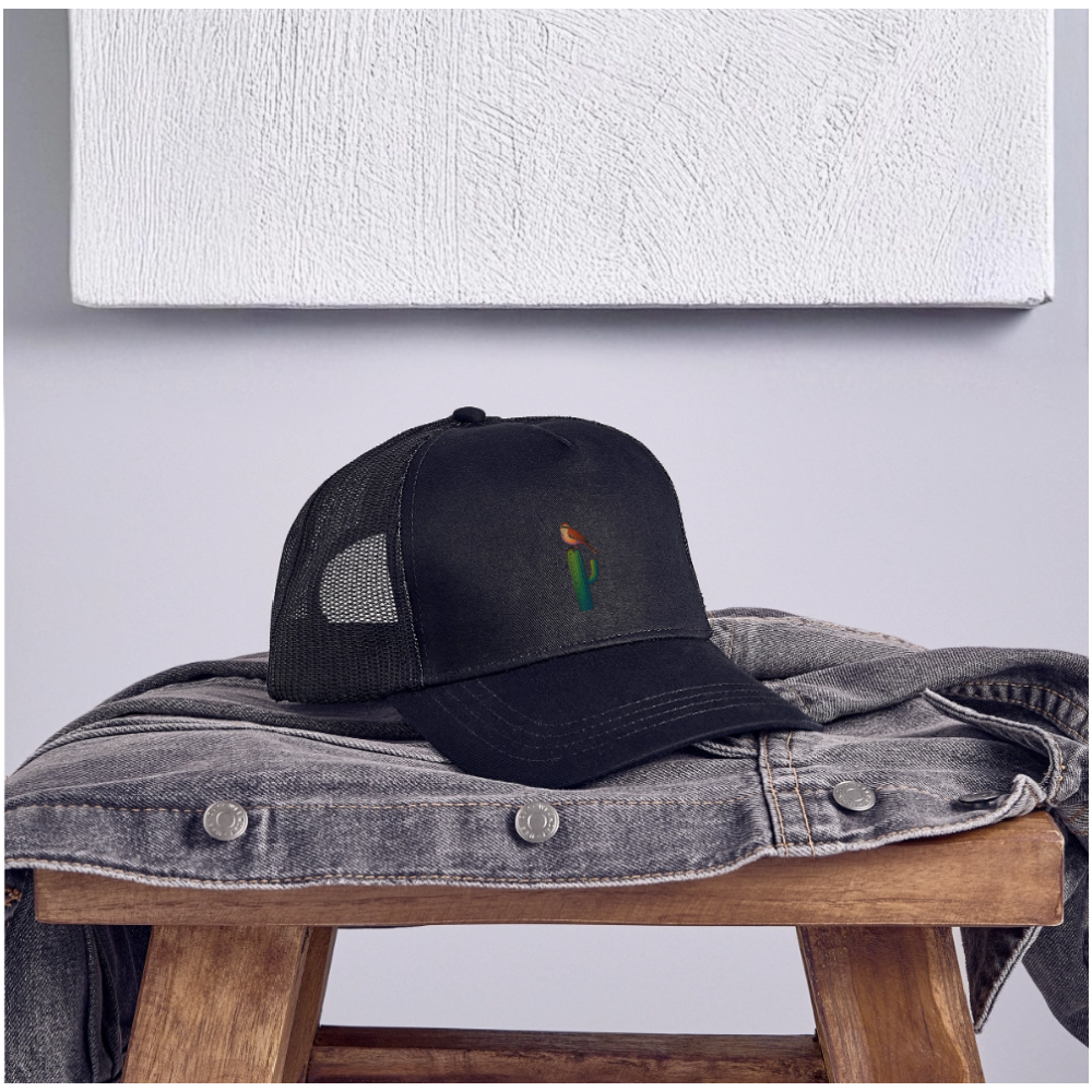 Cactus Wren Spotlight | Eco Trucker Hat - black/black