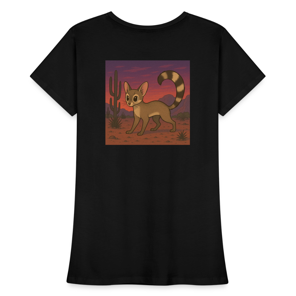 Ringtail Landscape | Women's Organic Classic T-Shirt - Black - black