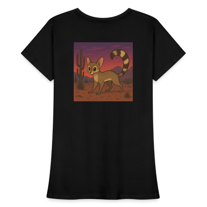 Ringtail Landscape | Women's Organic Classic T-Shirt - Black - black