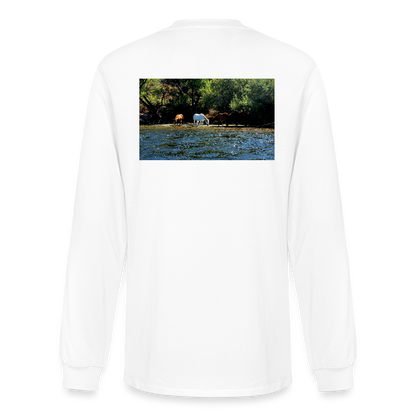 Salt River Horses | Men's Organic Classic Long Sleeve T-Shirt - White - white