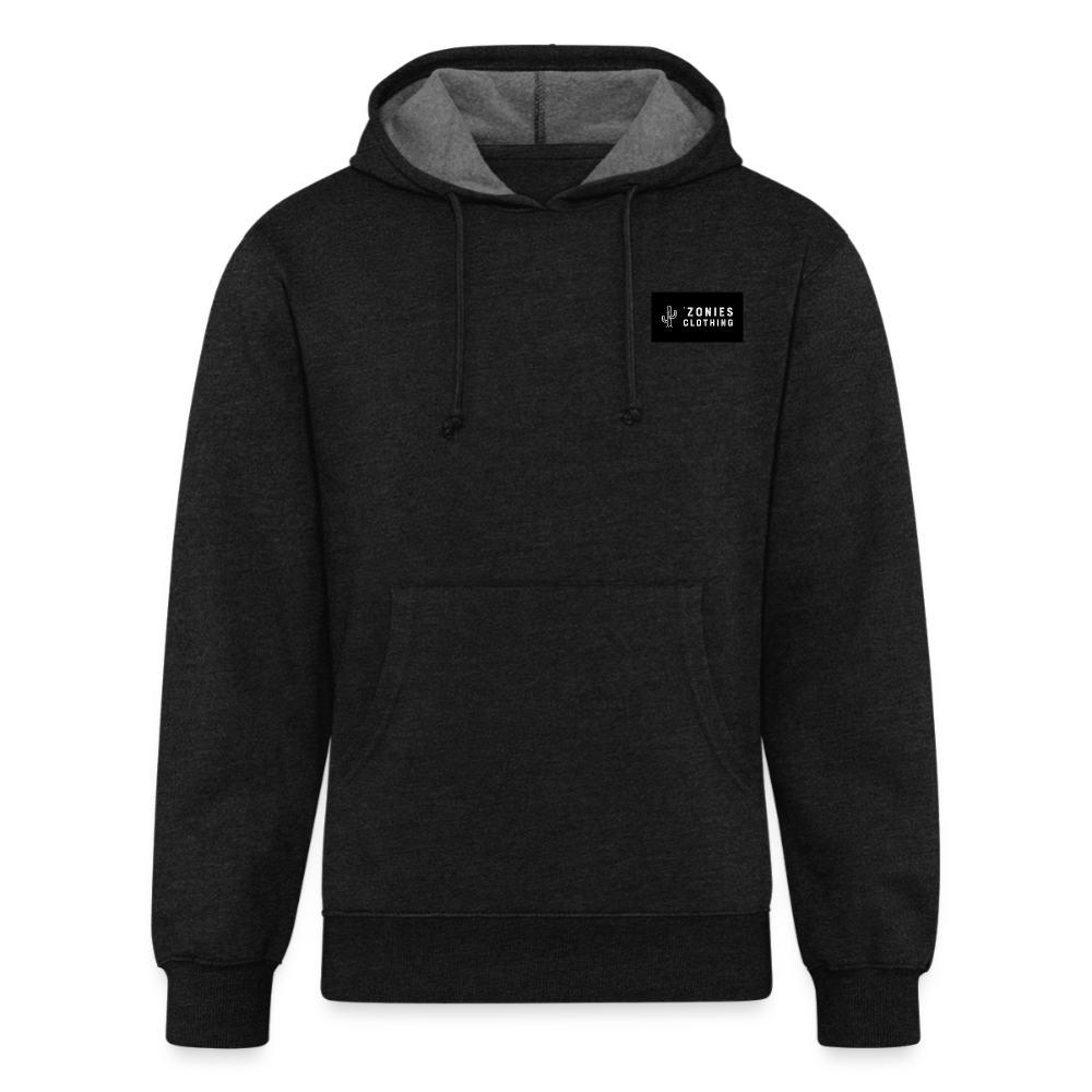 Cactus Wren Landscape | Tri-Blend Charcoal Classic Hoodie - charcoal grey